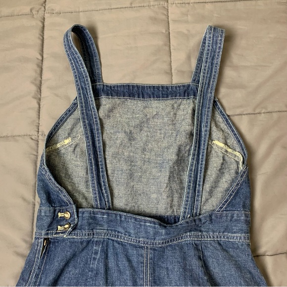 Polo Ralph Lauren Blue Denim Jumper Overalls Pinafore Retro Apron Dress Size 8 - Picture 12 of 16